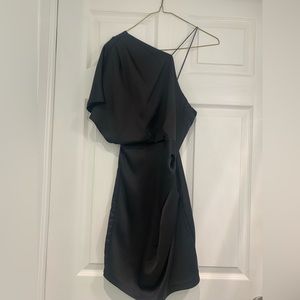 Off the shoulder tight black dress